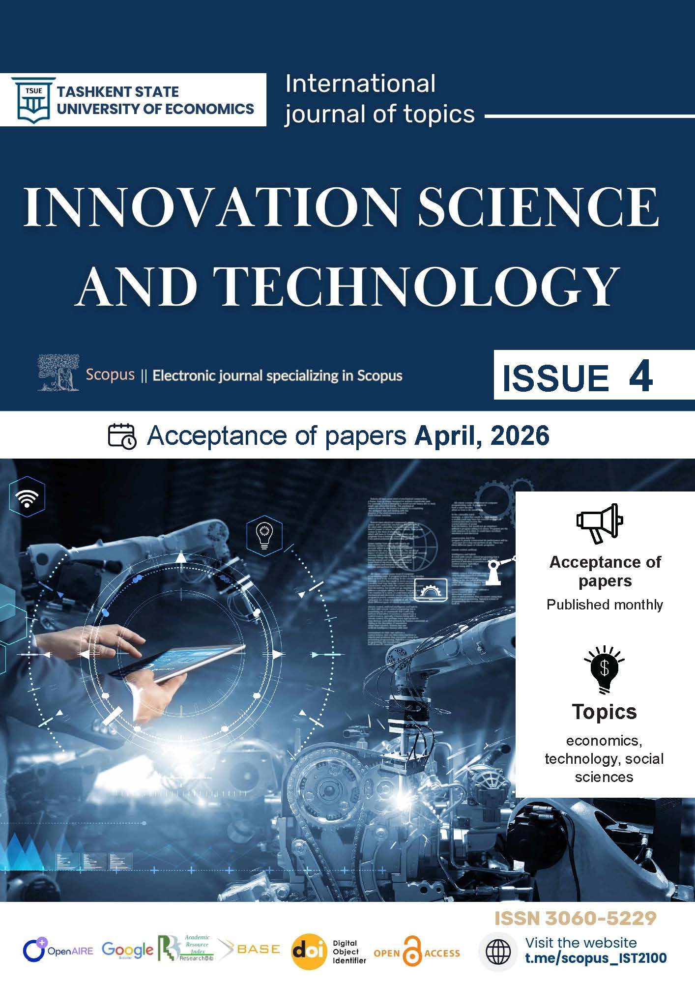 					View Vol. 2 No. 4 (2026): Innovation Science and Technology
				